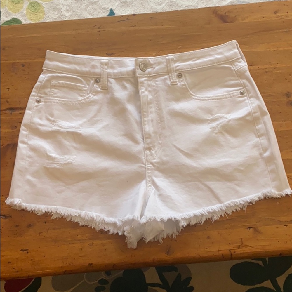White Denim Shorts